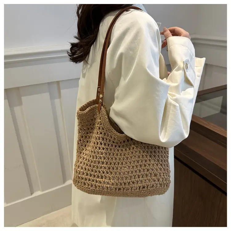 Women Woven Straw Shoulder Bag Large Capacity 2025 — feature 9