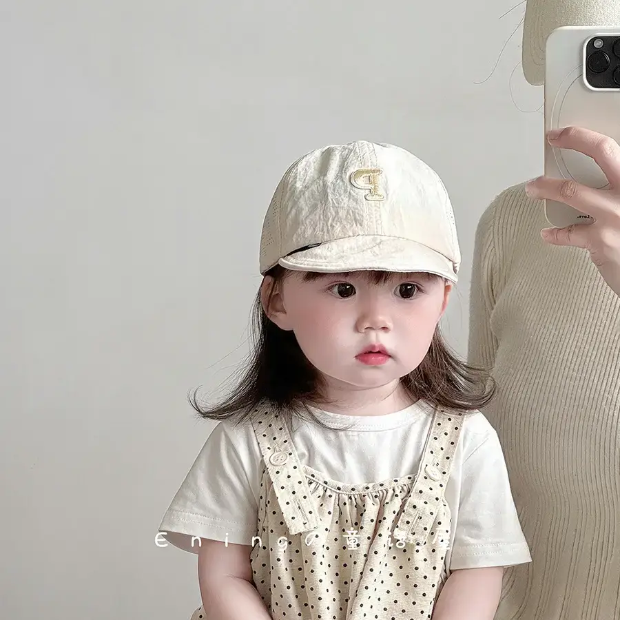 Baby Sun Hat White Mesh Spring Summer Cap - Image 5