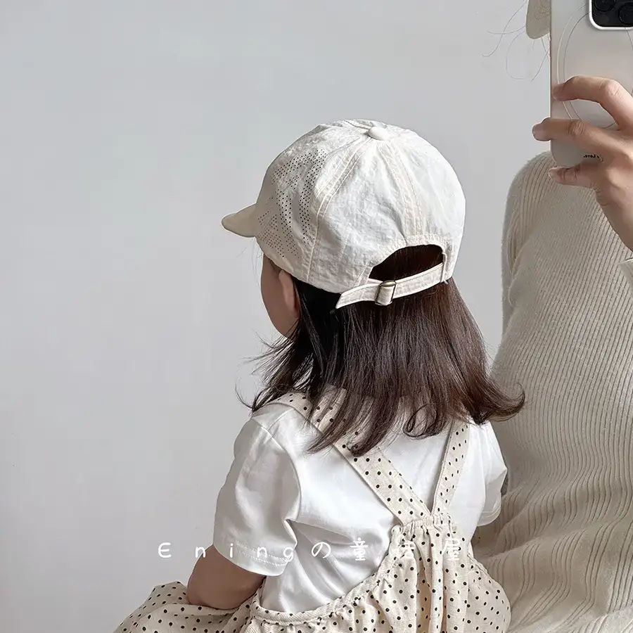 Baby Sun Hat White Mesh Spring Summer Cap - Image 7