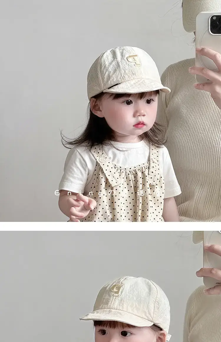 Baby Sun Hat White Mesh Spring Summer Cap — feature 2