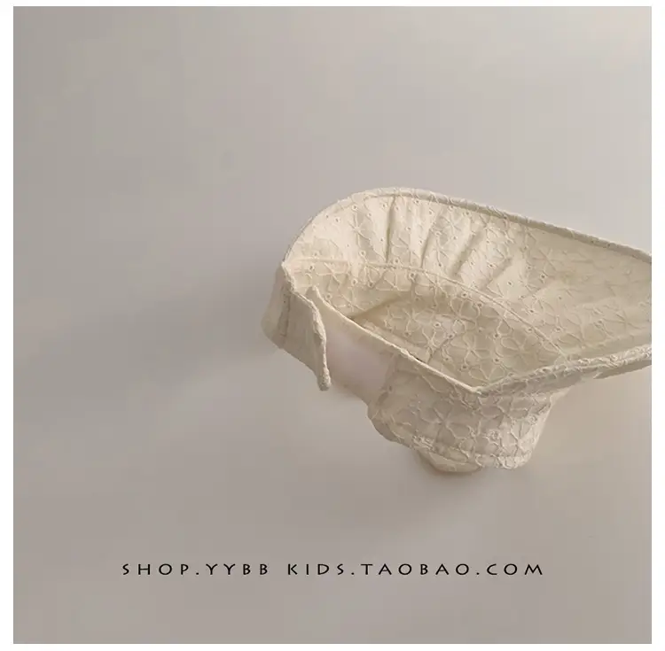 Baby Sun Hat with Sweet Duck Tongue & Lace Trim — feature 5