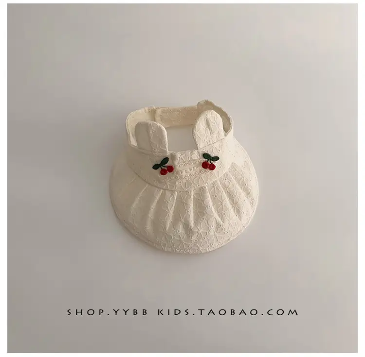Baby Sun Hat with Sweet Duck Tongue & Lace Trim — feature 9