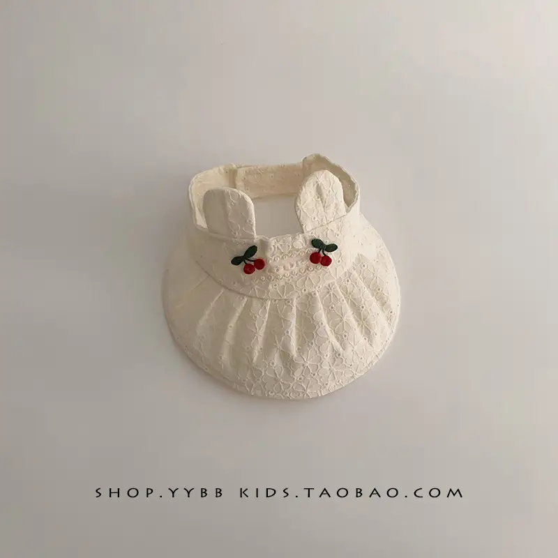 Baby Sun Hat with Sweet Duck Tongue & Lace Trim - Image 2