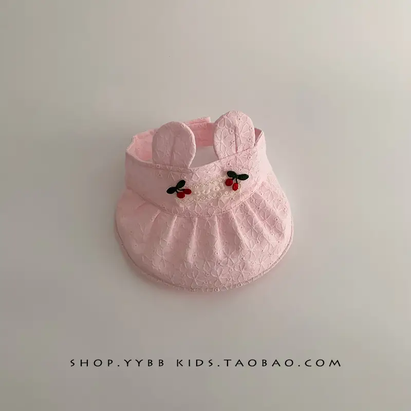 Baby Sun Hat with Sweet Duck Tongue & Lace Trim - Image 3
