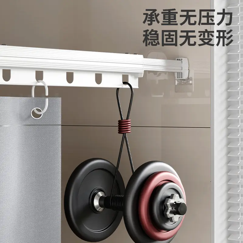 Suction Cup Bathroom Shower Curtain Partition Curtain - Image 9