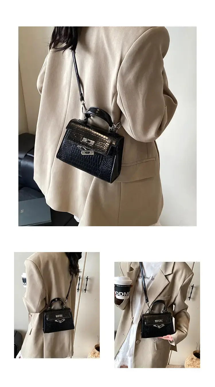 Women's White Croc Leather Crossbody Bag 2025 — feature 13