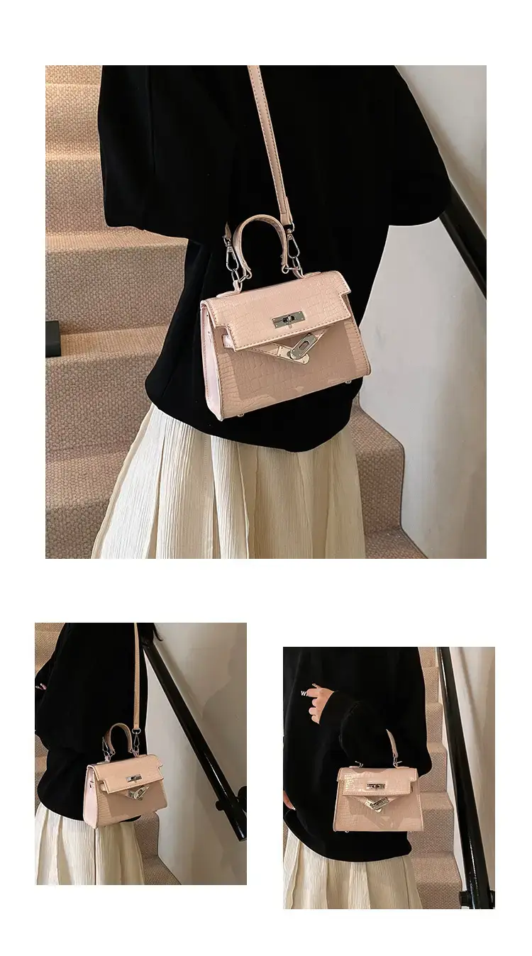 Women's White Croc Leather Crossbody Bag 2025 — feature 14