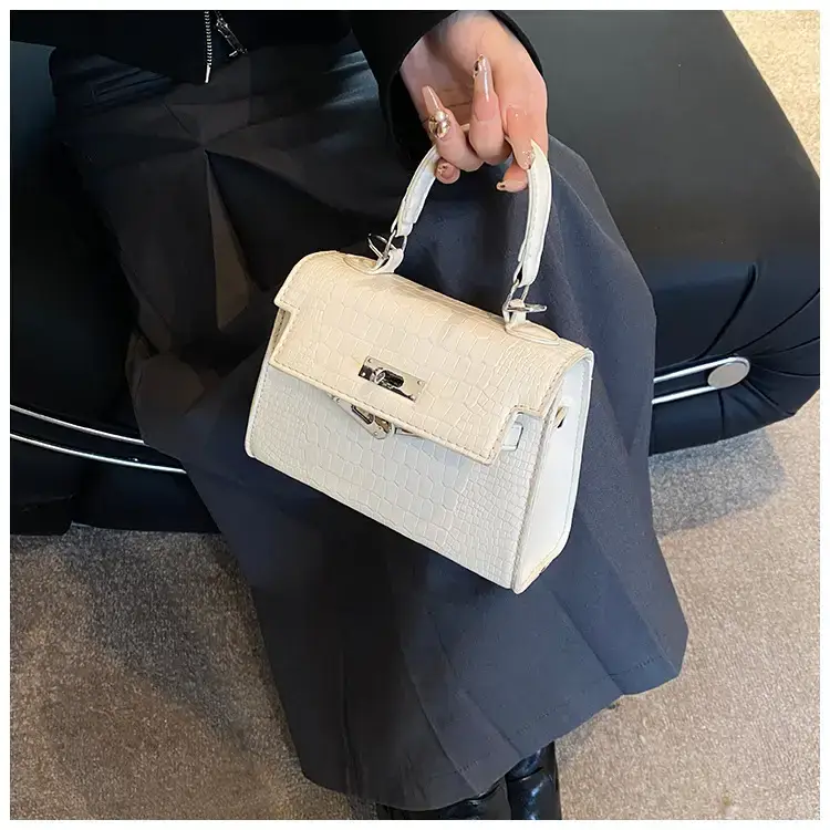 Women's White Croc Leather Crossbody Bag 2025 — feature 23