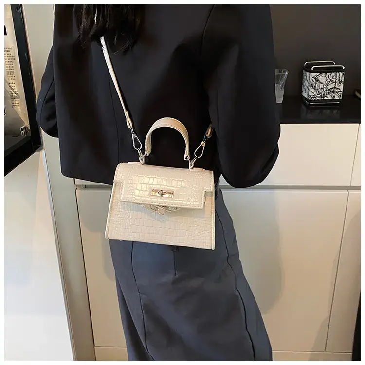 Women's White Croc Leather Crossbody Bag 2025 — feature 25