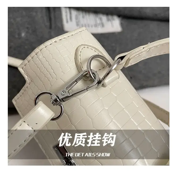 Women's White Croc Leather Crossbody Bag 2025 — feature 5