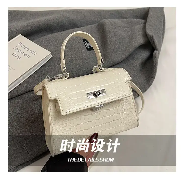 Women's White Croc Leather Crossbody Bag 2025 — feature 9