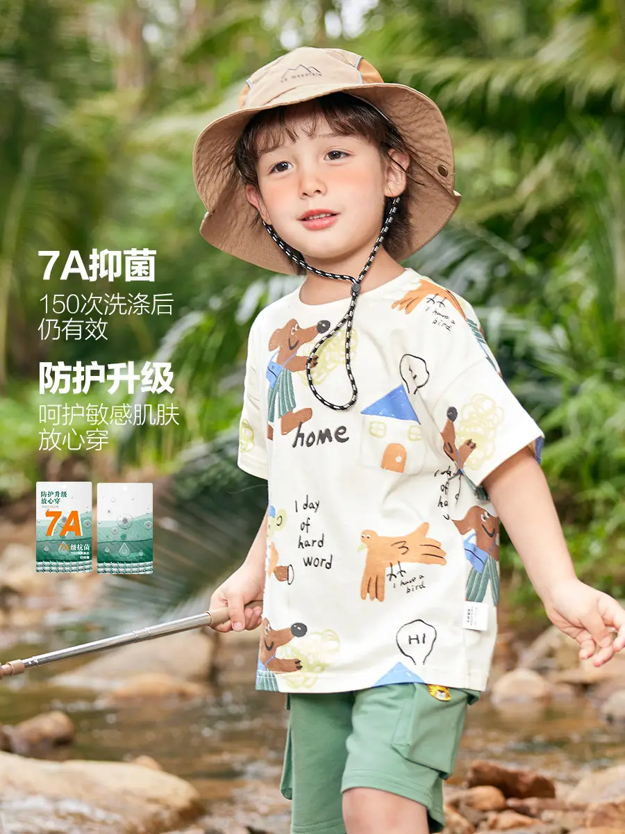 Boy Cotton T-Shirt Summer Baby Top Half Sleeve - Image 2