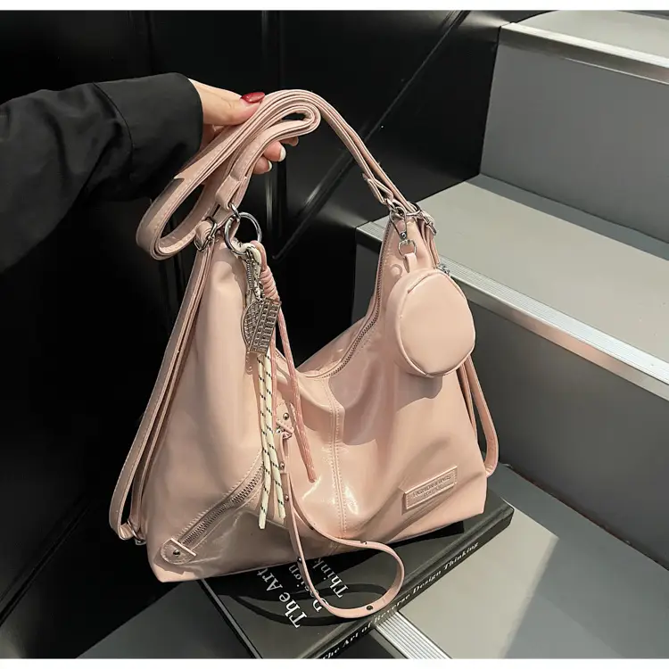 Women's Cream Leather Shoulder Tote Bag Large Capacity — feature 18