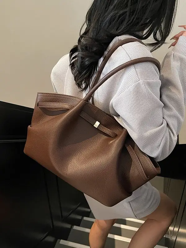 Women's Korean Style Beige Tote Bag 2025 - Image 7