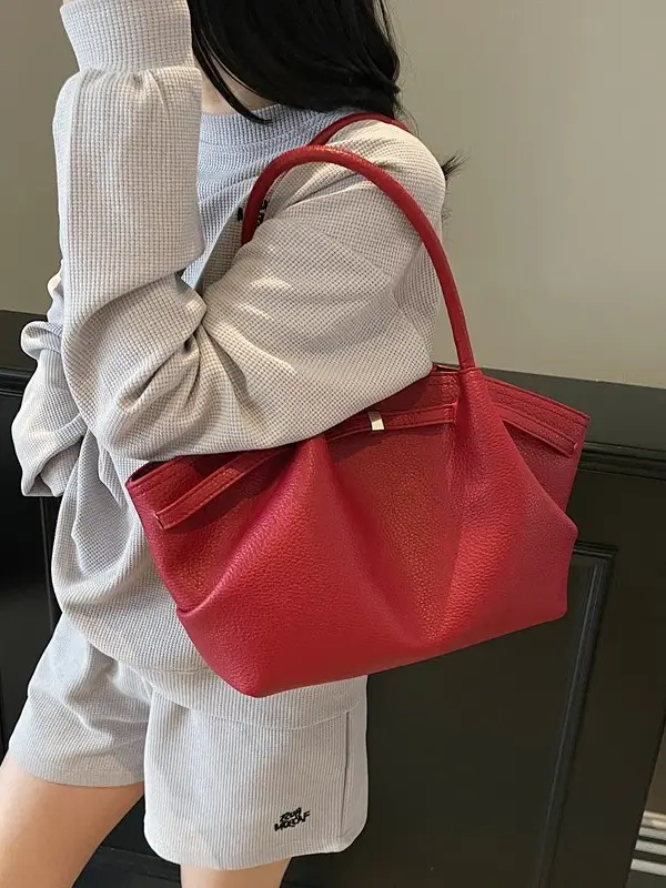Women's Korean Style Beige Tote Bag 2025 - Image 9