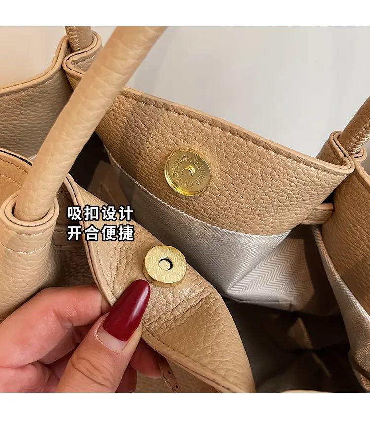 Women's Korean Style Beige Tote Bag 2025 — feature 4