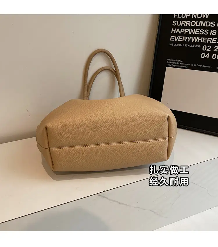 Women's Korean Style Beige Tote Bag 2025 — feature 5