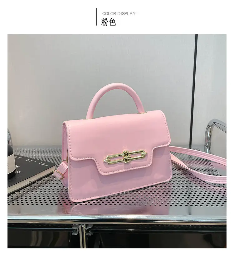 Pink Women's Shoulder Crossbody Bag with Secure Clasp — feature 25