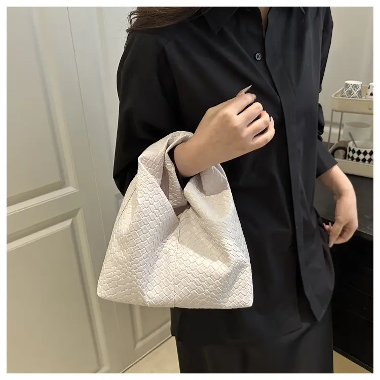 White Quilted Women's Commute Bag — feature 17