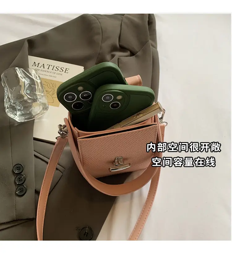 Beige French Style Shoulder Messenger Bag for Women — feature 10