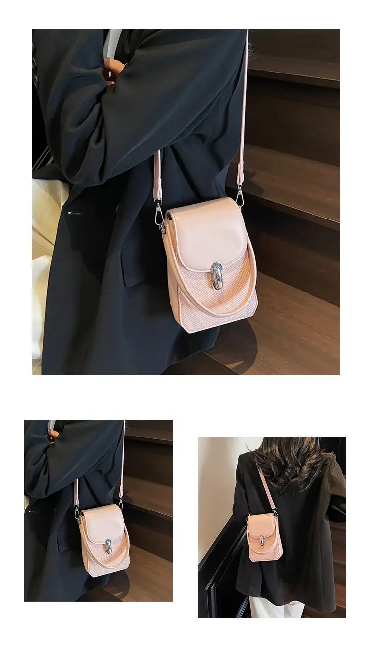 Beige French Style Shoulder Messenger Bag for Women — feature 14
