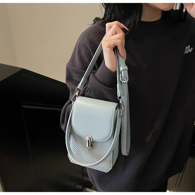 Beige French Style Shoulder Messenger Bag for Women — feature 17