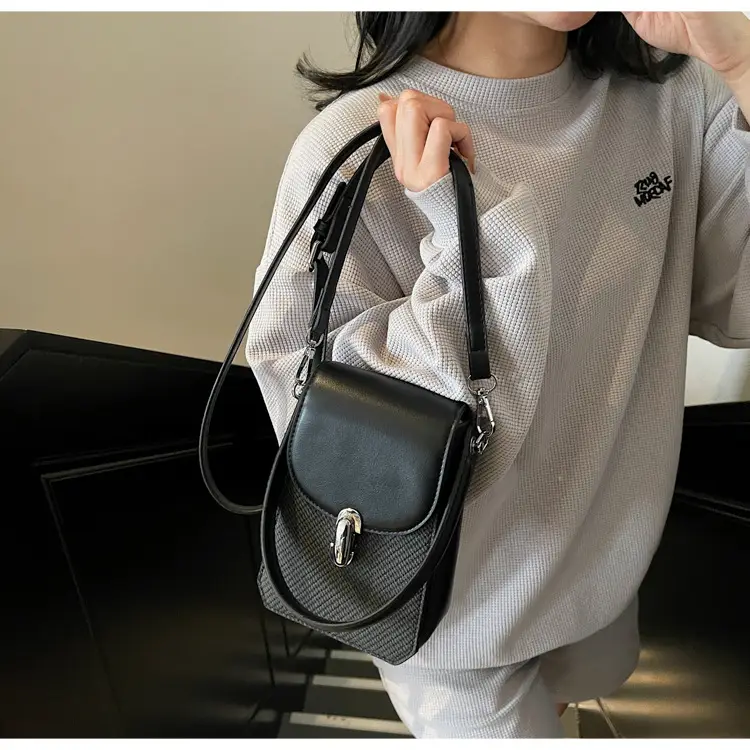 Beige French Style Shoulder Messenger Bag for Women — feature 20