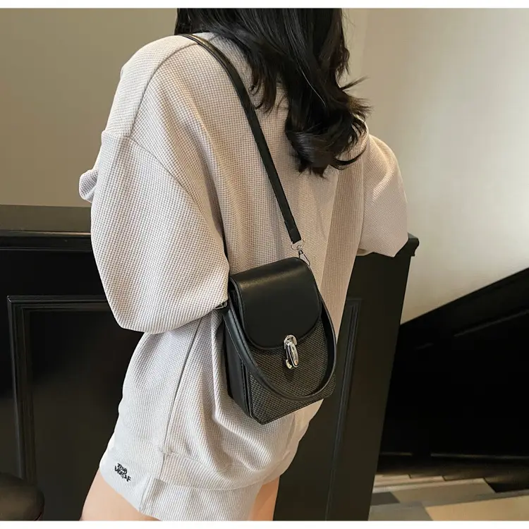Beige French Style Shoulder Messenger Bag for Women — feature 21