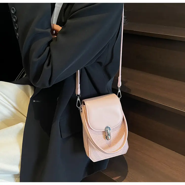 Beige French Style Shoulder Messenger Bag for Women — feature 24