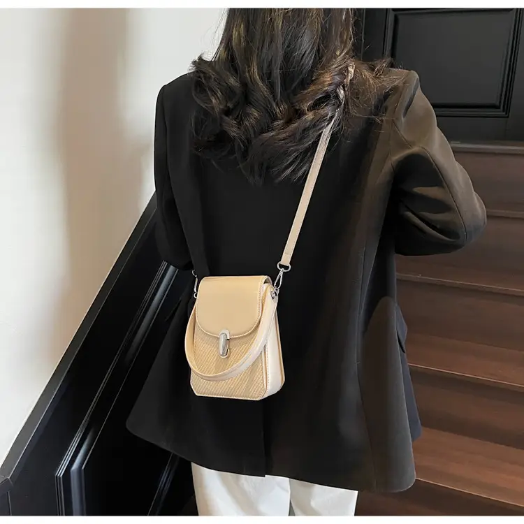 Beige French Style Shoulder Messenger Bag for Women — feature 27