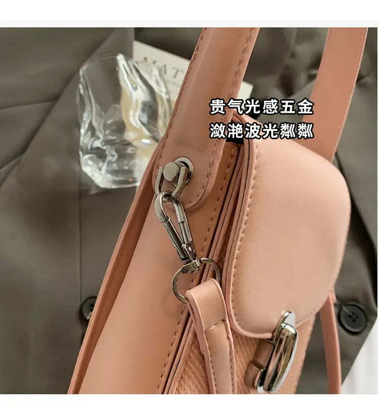 Beige French Style Shoulder Messenger Bag for Women — feature 7