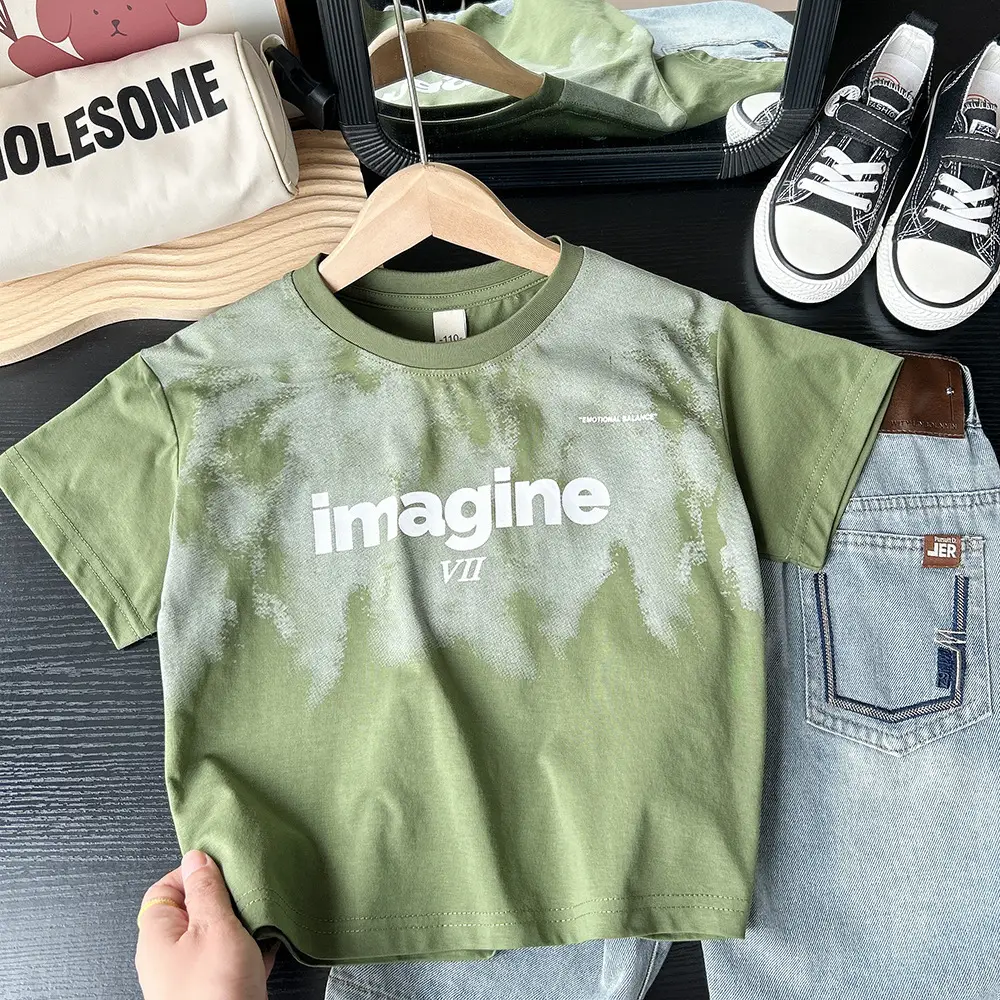 Kids White Imagine Print T-Shirt 2025