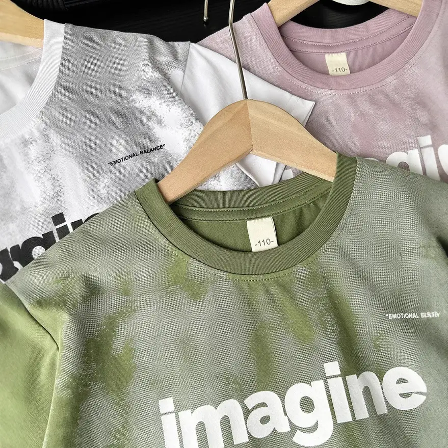 Kids White Imagine Print T-Shirt 2025