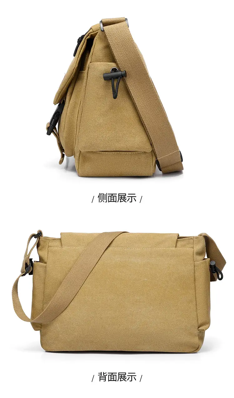 Men's Canvas Crossbody Bag Large Multi-Compartment Business Commuter — feature 24
