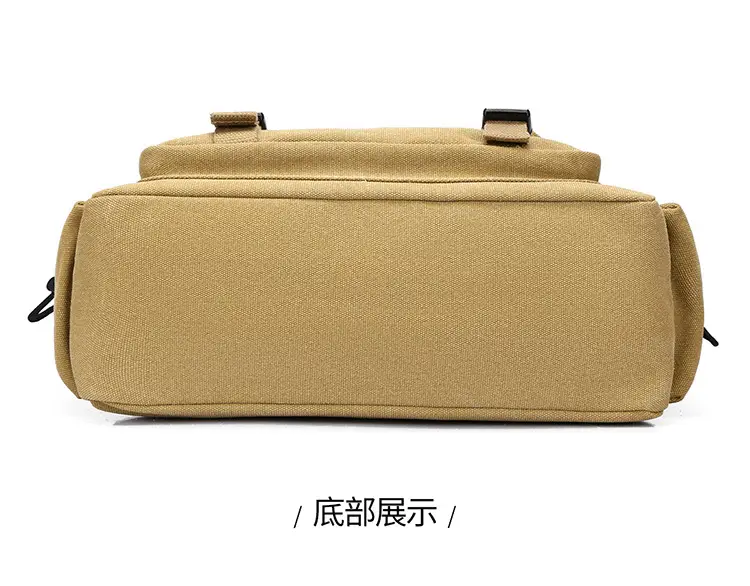 Men's Canvas Crossbody Bag Large Multi-Compartment Business Commuter — feature 25
