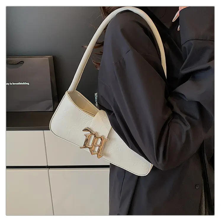 White French Style Shoulder Bag with Buckle Crossbody — feature 22