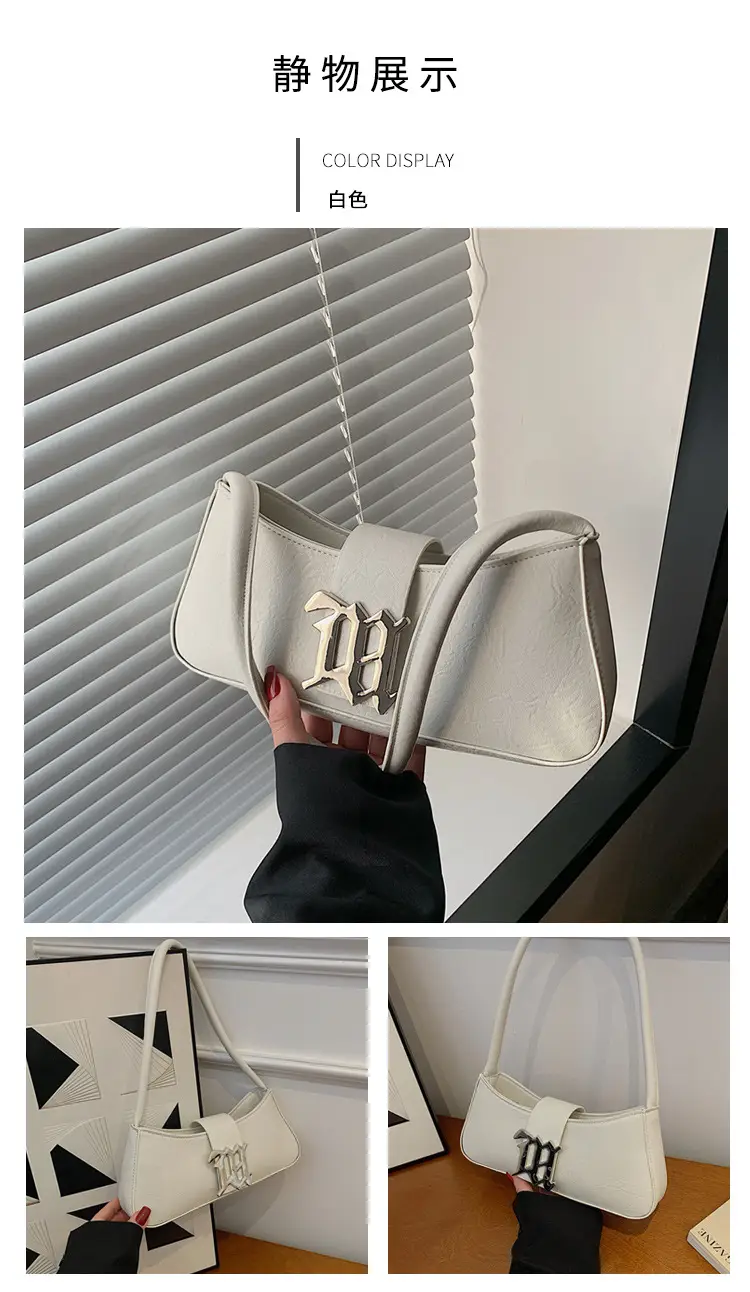 White French Style Shoulder Bag with Buckle Crossbody — feature 23