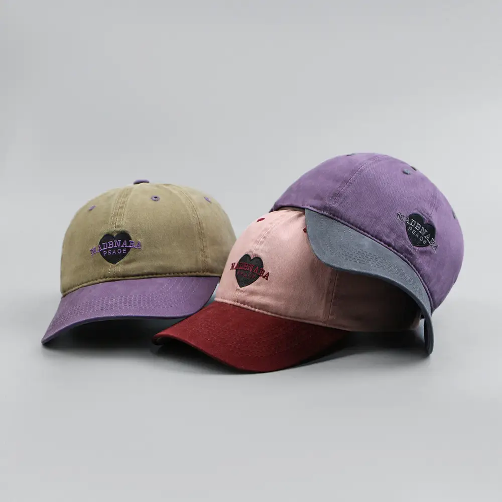 2025 Washable Cotton Baseball Cap Love Color Matching for Girls & Men - Image 6