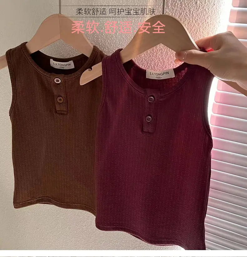 Boys Vest Summer Thin Western Style Sleeveless T-Shirt — feature 2
