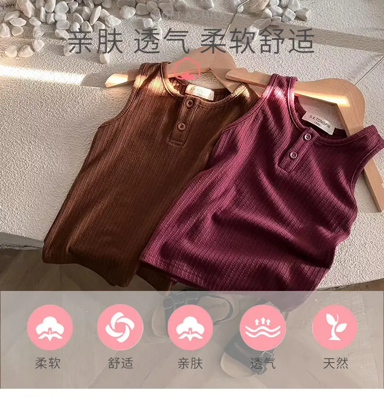 Boys Vest Summer Thin Western Style Sleeveless T-Shirt — feature 3