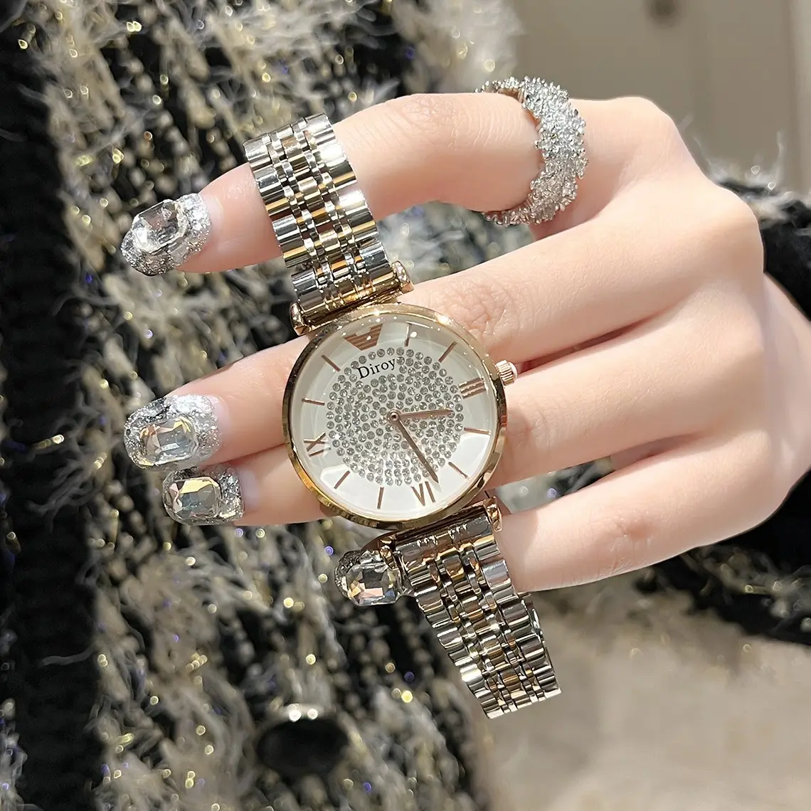 Women's Diamond Stainless Steel Quartz Watch - Image 2