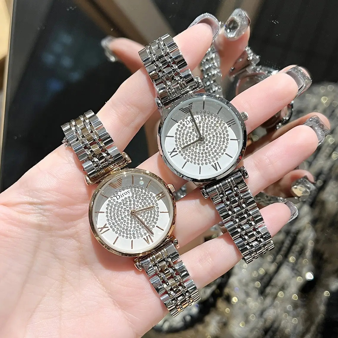 Women's Diamond Stainless Steel Quartz Watch - Image 4