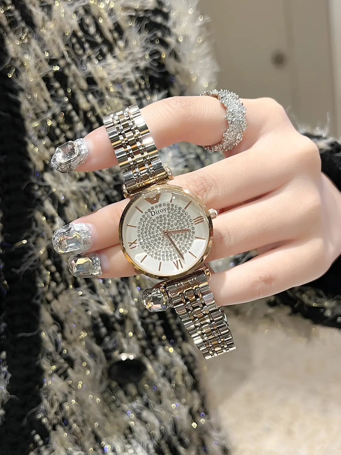 Women's Diamond Stainless Steel Quartz Watch — feature 5