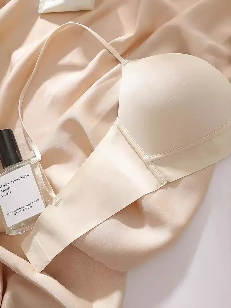 Wireless French Strap Seamless Bra for Women, Soft Support, Thin Style, Small Bust — feature 6