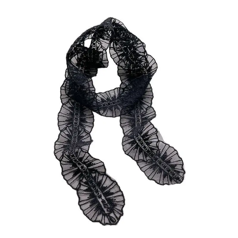 Green Lace Belt Scarf for Women Elegant Retro Decorative Neckband - Image 18