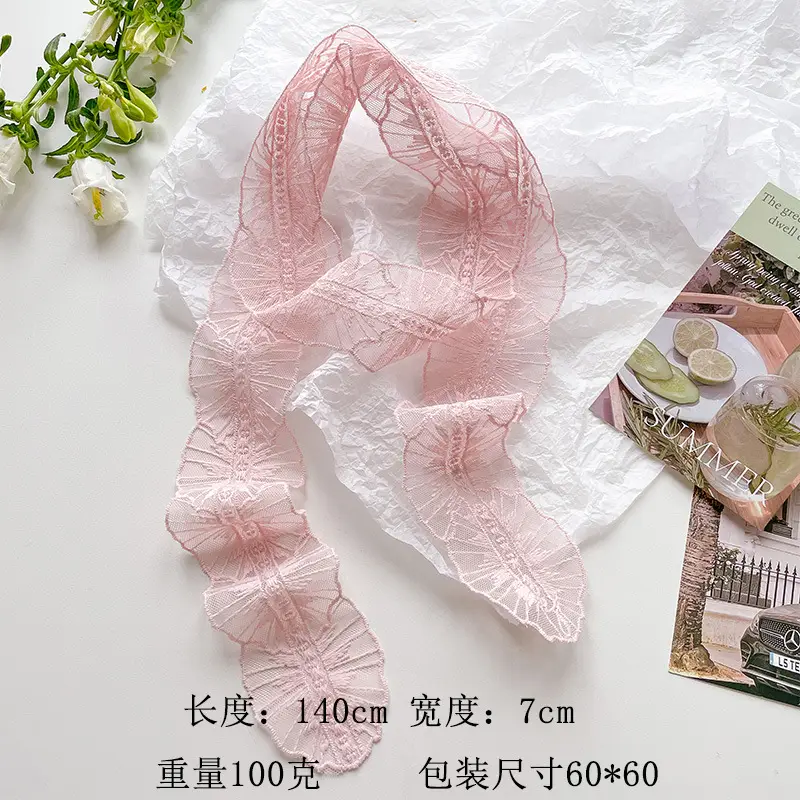 Green Lace Belt Scarf for Women Elegant Retro Decorative Neckband — feature 3
