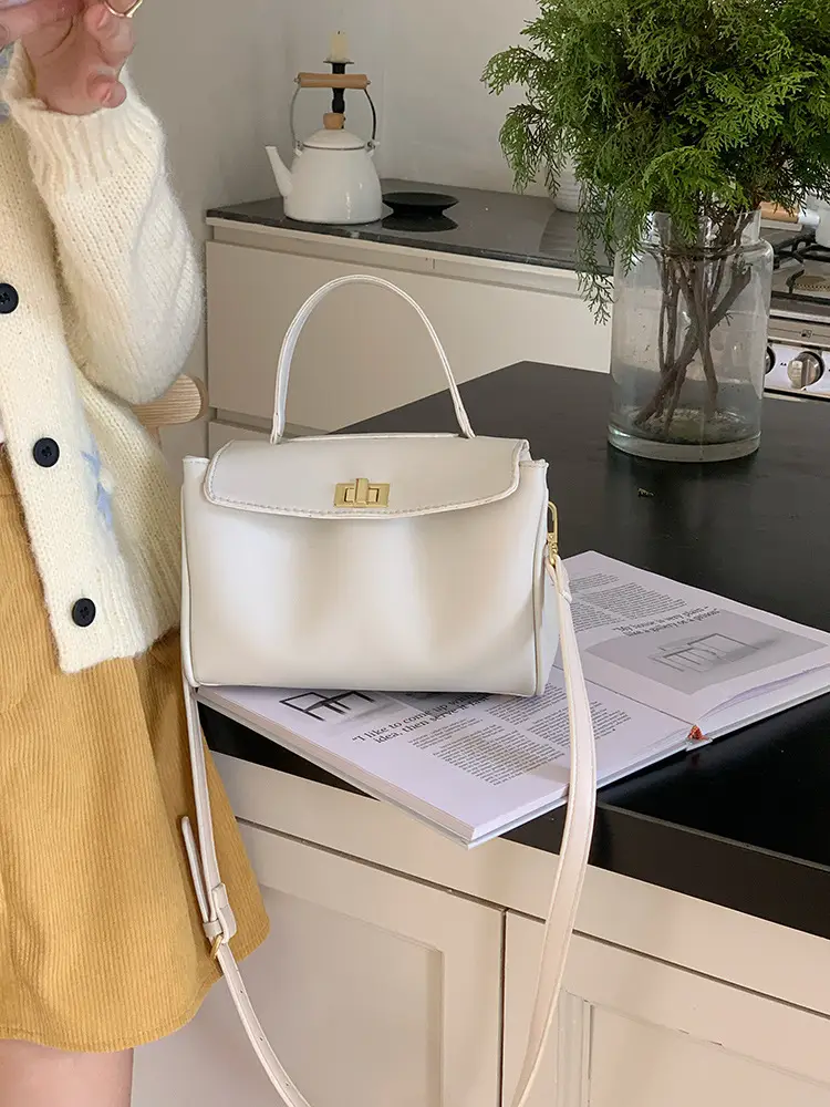 Small Square Pu Leather Shoulder Bag for Women
