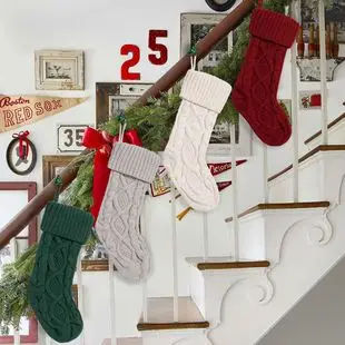 Cross-Country Knitted Christmas Wine Bottle Covers Red White Belt Belt Decor — feature 19