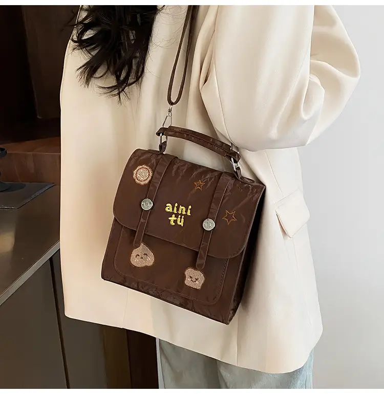 Brown Embroidered Women's Shoulder Bag 2025 — feature 10