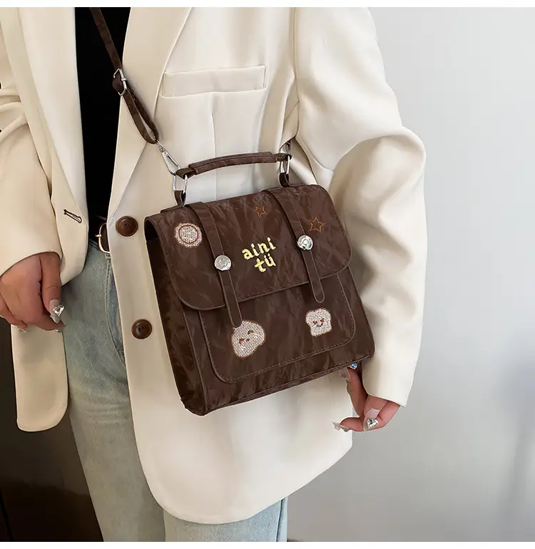 Brown Embroidered Women's Shoulder Bag 2025 — feature 11
